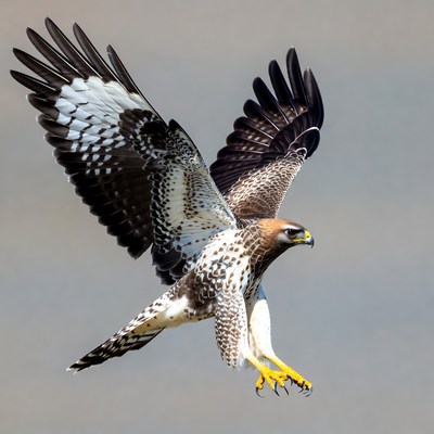 Red-tailed Hawk Flying with Wings Spread