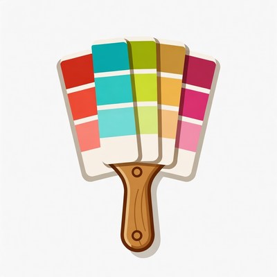 Color Swatch Fan Illustration