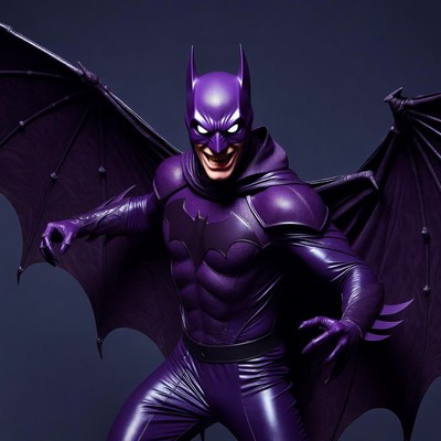 Purple Batman with Wings