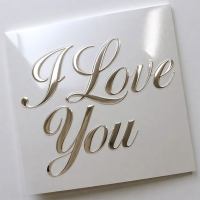 Shiny Silver I Love You Sign