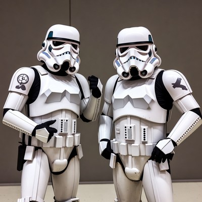 Two Stormtroopers Posing Together