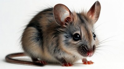 Cute deer mouse on white background