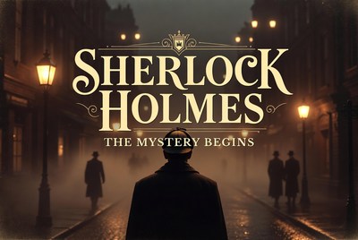 Sherlock Holmes Foggy Street Poster