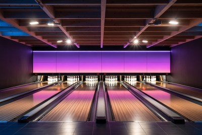 Empty Bowling Alley Lanes