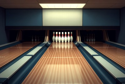 Bowling Pins on Lane