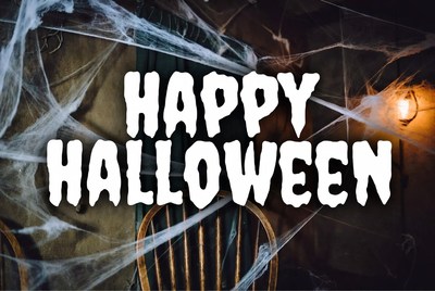 Happy Halloween with Spider Webs