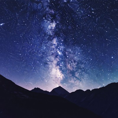 Milky Way over Mountains