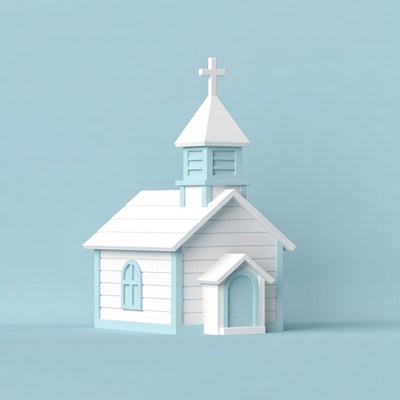 White Paper Church Illustration