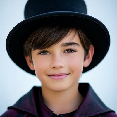 Boy wearing top hat