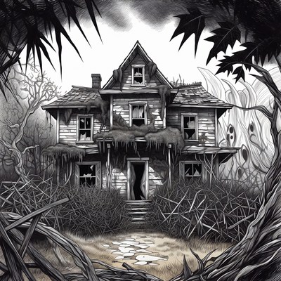 Haunted House in Dark Forest