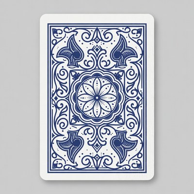 Blue Ornate Playing Card Back