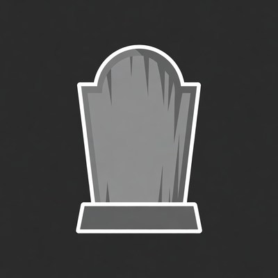 Gray Tombstone Illustration