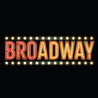 Glowing Broadway Sign