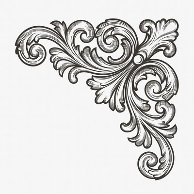 Ornate Floral Corner Design