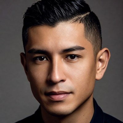 Latino man with undercut hairstyle