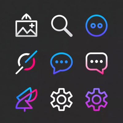 Colorful UI Icons Set