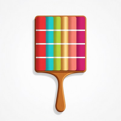 Colorful Paint Swatches Fan Illustration