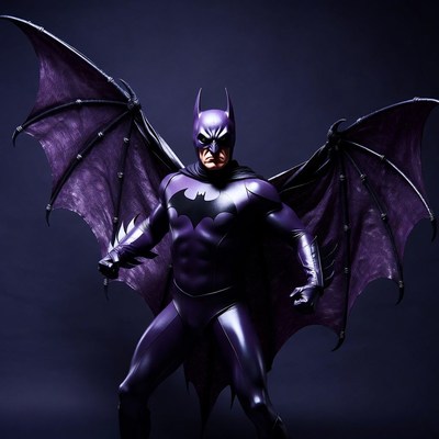 Batman with Purple Wings
