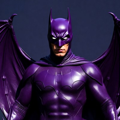 Purple Batman with Bat Wings