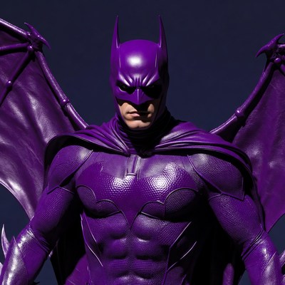 Purple Batman with Wings