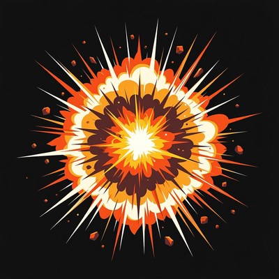 Explosive Burst Illustration