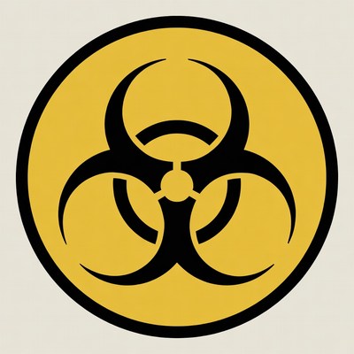 Yellow Biohazard Symbol