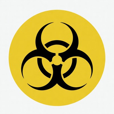 Yellow Biohazard Symbol