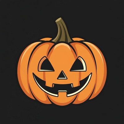 Jack-o'-lantern pumpkin illustration