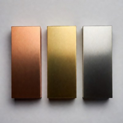 Copper Gold Silver Metal Blocks