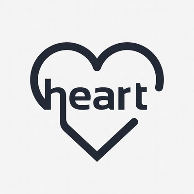 Black Outline Heart with Text