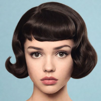 Woman with vintage bob haircut