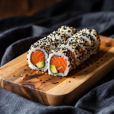 Salmon Avocado Sushi Rolls