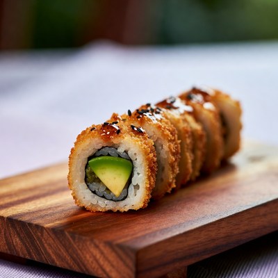 Crunchy Avocado Sushi Rolls