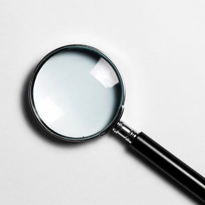 Magnifying Glass on White Background