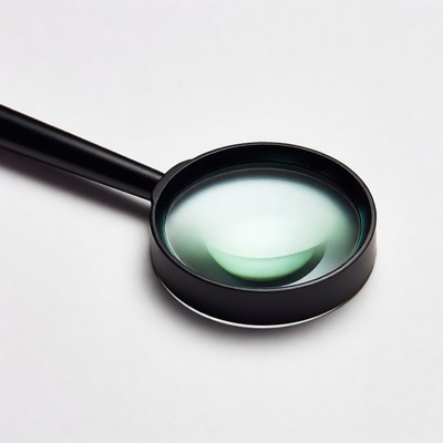 Magnifying Glass on White Background