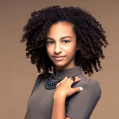 Young African-American woman with curly hair