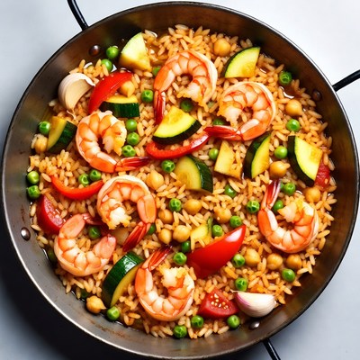 Shrimp Paella with Vegetables