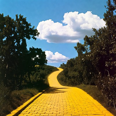 Yellow Brick Road in Landscape