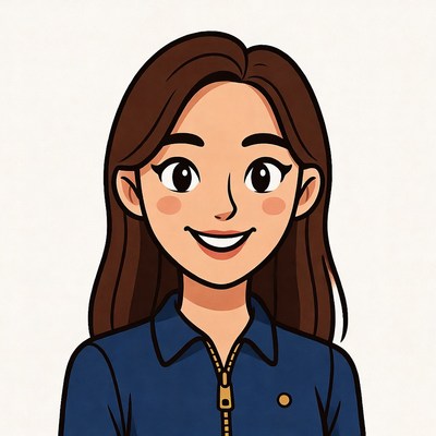 Smiling Asian woman in blue jacket