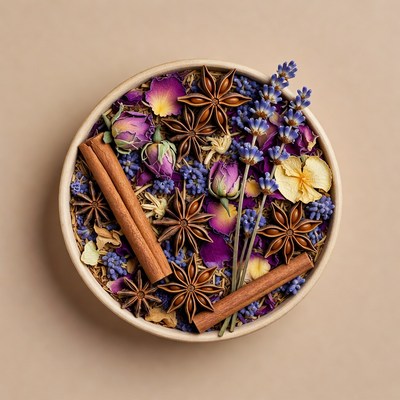 Rose Petals Lavender Cinnamon Bowl
