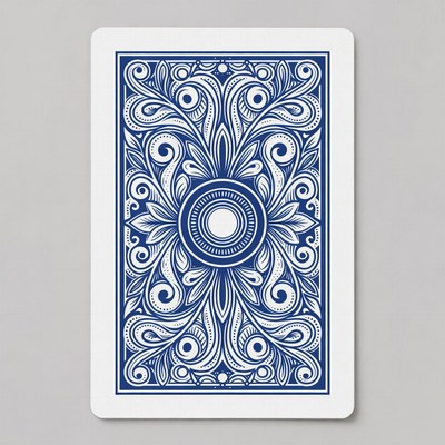 Blue Ornate Playing Card Back