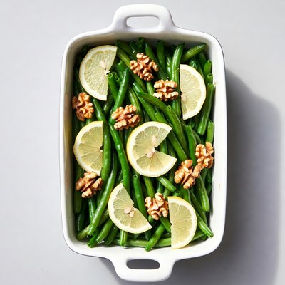 Green Beans with Lemon and Walnuts