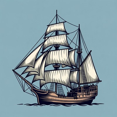 Sailing Ship Illustration