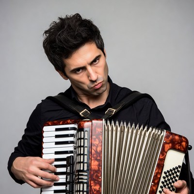 Man playing accordion
