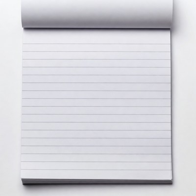 Blank Lined Notepad Sheet