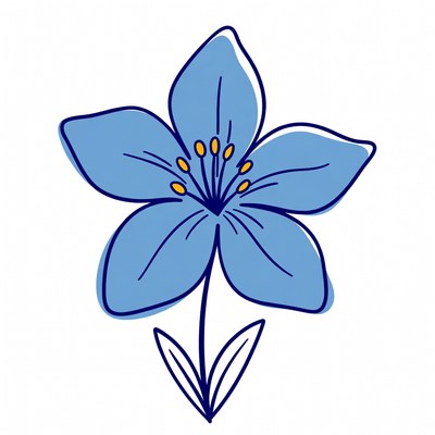 Blue flower illustration