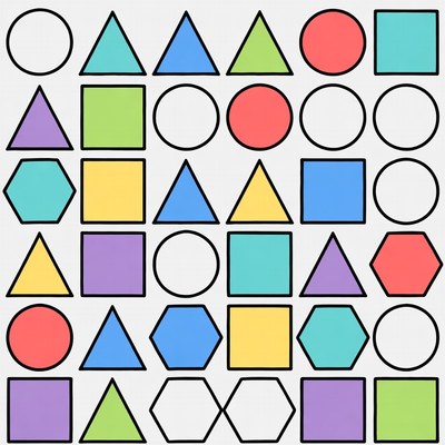 Colorful Shapes Grid