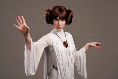 Princess Leia cosplay woman
