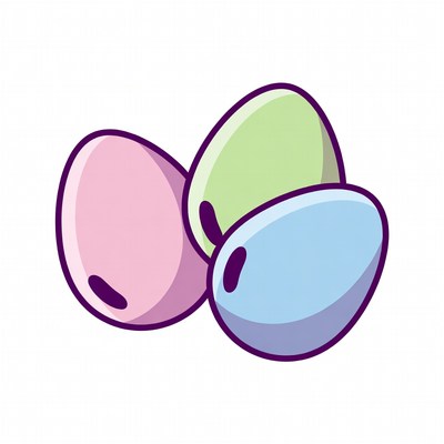 Colorful Easter Eggs Illustration