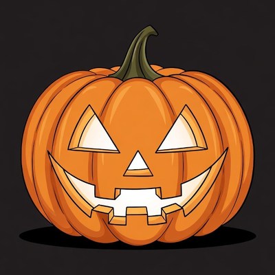 Carved Jack-o'-lantern Pumpkin